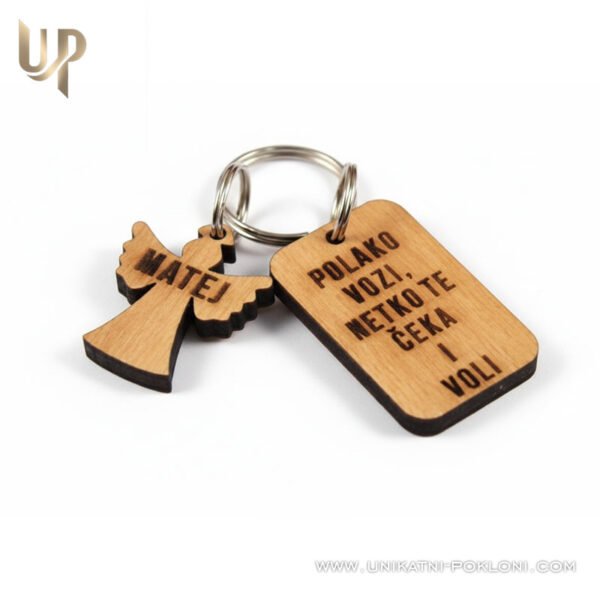 Personalizirani privjesci za ključeve - Anđeoski privjesak