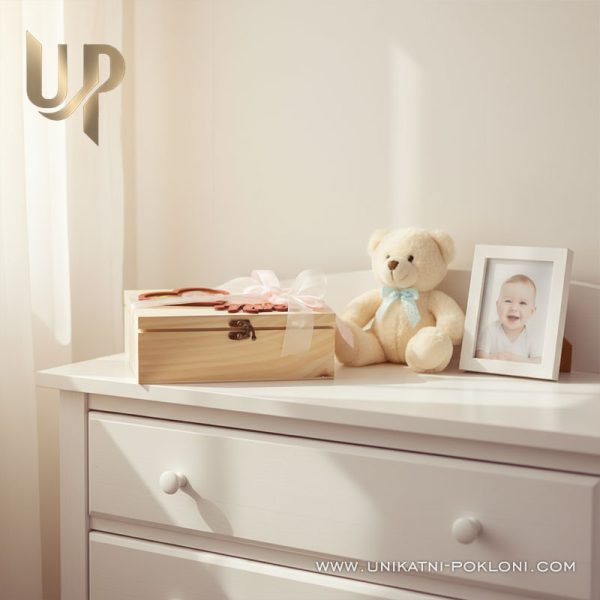 Personalizirana drvena kutija uspomena Dora 3 Pokloni za krštenja
