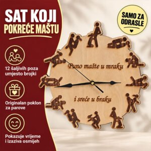 Sexy sat - personalizirani šaljivi poklon - Unikatni pokloni Sexy zidni sat