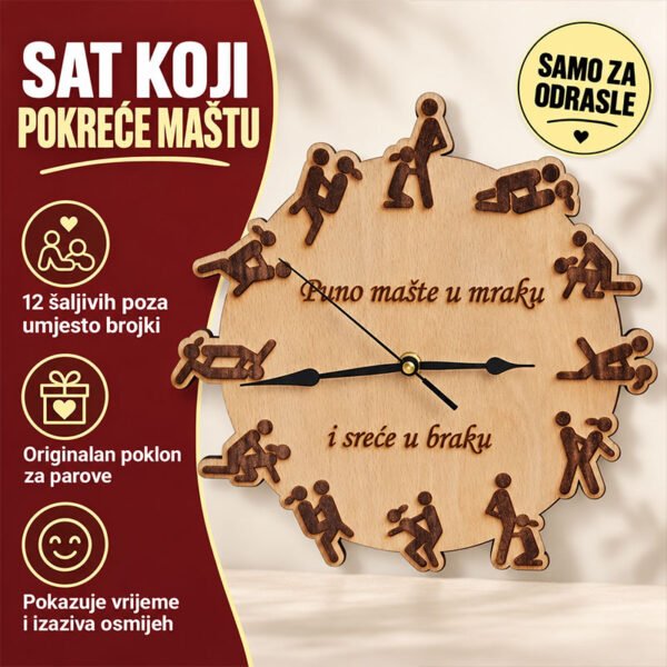 Sexy sat - personalizirani šaljivi poklon - Unikatni pokloni Sexy zidni sat