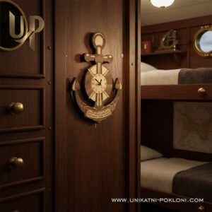 Personalizirani drveni sat Sidro - Poklon za pomorca 12 Unikatan poklon za pomorca