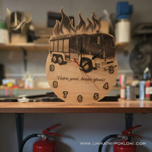 Personalizirani drveni sat - Vatrogasni pokloni 14 Vatrogasni poklon