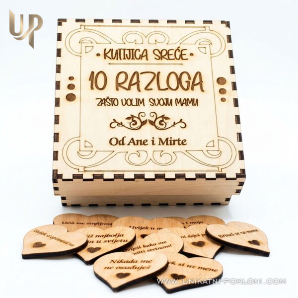 Kutijica sreće - 10 razloga - personalizirani poklon