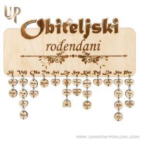 Drveni obiteljski kalendar - Slika 1