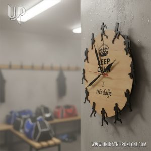 Personalizirani drveni sat "Keep calm i trči dalje" 15 originalan sportski sat