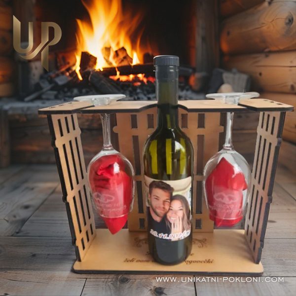 Set za vino + 2 čaše 5 personalizirani set za vino