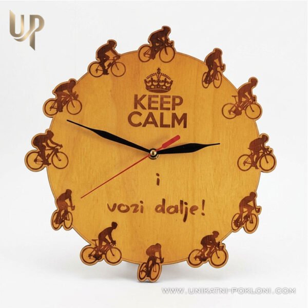 poklon-za-bicikliste Sat "Keep calm i vozi dalje" - personalizirani poklon