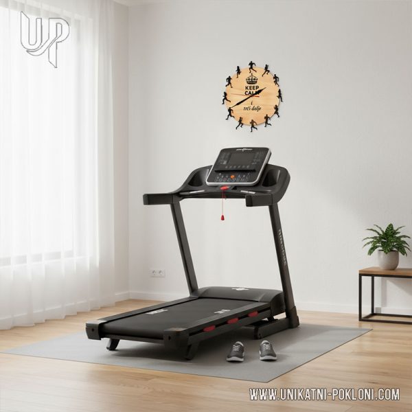 Personalizirani drveni sat "Keep calm i trči dalje" 3 poklon za trkače