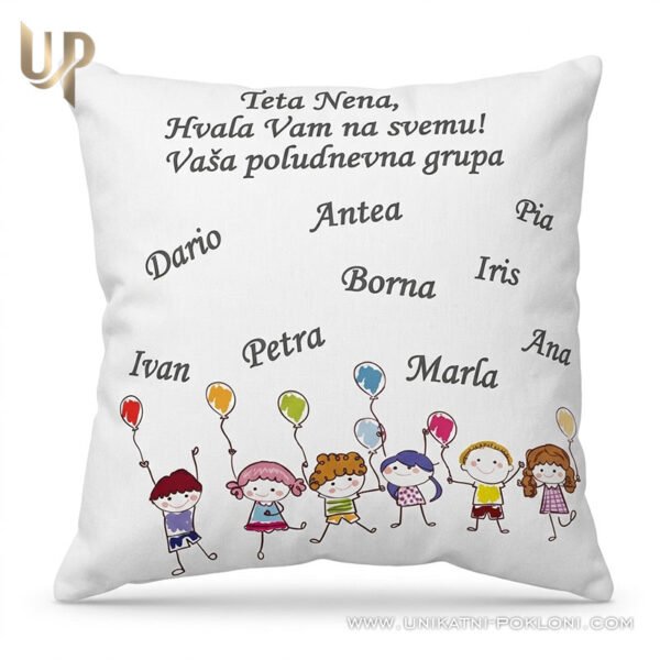 sto-pokloniti-teti-u-vrticu Ukrasni jastuk - poklon za tete/učitelje - personalizirani poklon