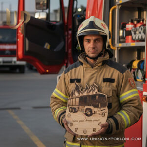 Personalizirani drveni sat - Vatrogasni pokloni 13 što pokloniti vatrogascu