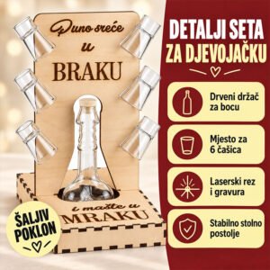 Personalizirani drveni set - "Mr. M.Organ" poklon za djevojačku! - Unikatni pokloni Poklon za djevojačku