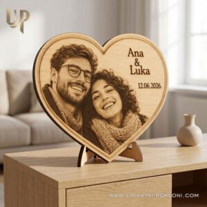 Poklon za godišnjicu veze - Portret u obliku srca - Unikatni pokloni Poklon za godišnjicu veze - personalizirani pokloni za godišnjice