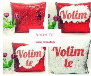 Sirena jastuk Volim te! - Unikatni pokloni Sirena jastuk Volim te! - personalizirani poklon