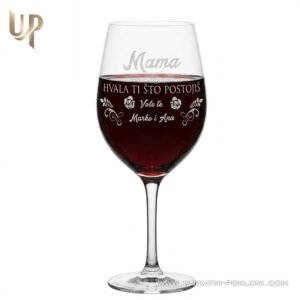 Čaša za vino - Mama hvala ti što postojiš! - Slika 1