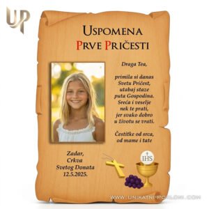 Uspomena na Prvu Svetu Pričest - Poklon za prvu pričest