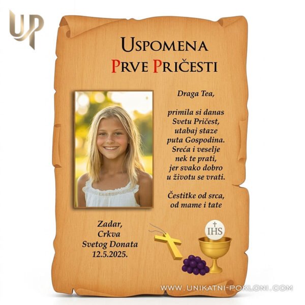 poklon-za-prvu-pricest-2 Uspomena na Prvu Svetu Pričest - Poklon za prvu pričest - personalizirani poklon