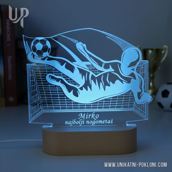 Personalizirana LED lampa - Nogomet - Pokloni za Nogometaše 1 Dar za nogometaše