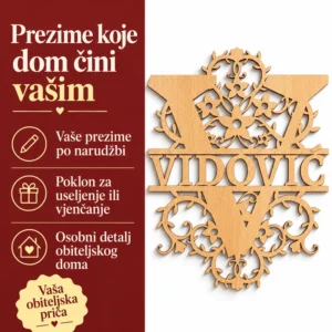Obiteljski monogram - Originalni ukras za vrata koji svaki dom čini jedinstvenim