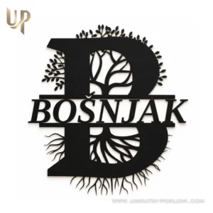Obiteljski monogram - Personalizirani ukras za vrata
