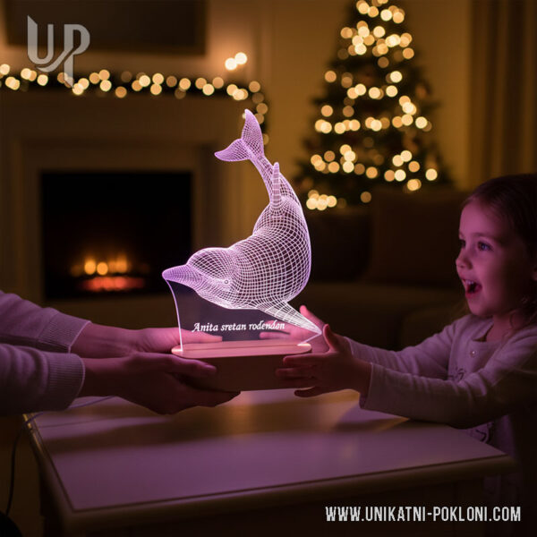 Lampa Delfin - Ambijentalna LED lampa 3 Originalni poklon za djecu