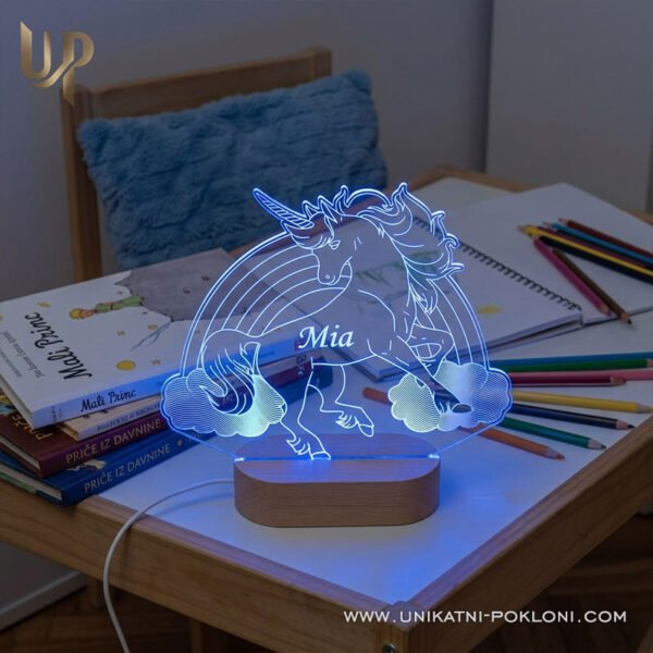 Jednorog ambijentalno svijetlo Unicorn - Unikatni Pokloni lampa za uređenje dječje sobe