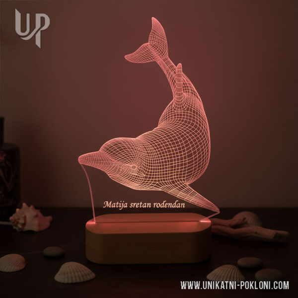 Lampa Delfin - Ambijentalna LED lampa 5 originalni dar za dijete