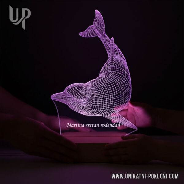 Lampa Delfin - Ambijentalna LED lampa 7 personalizirana dječja lampa