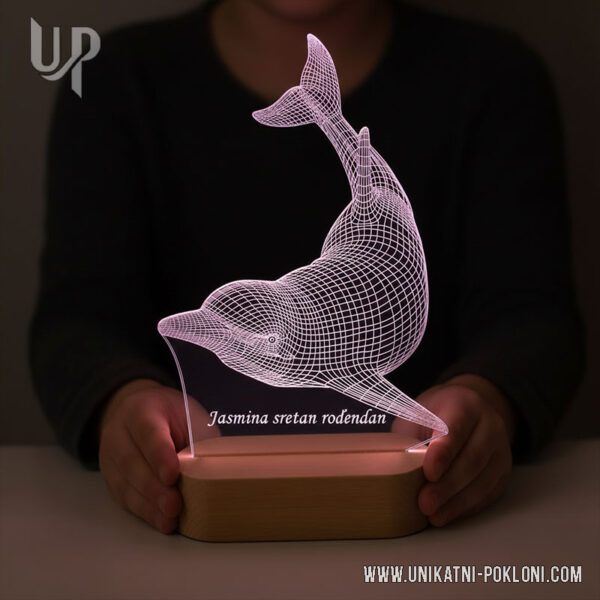 Lampa Delfin - Ambijentalna LED lampa 9 poklon za ljubitelje delfina