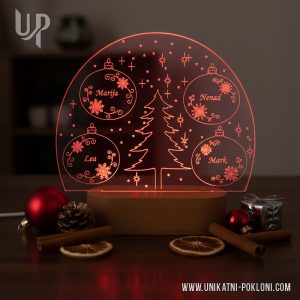 Personalizirana LED lampa - Božićna ambijentalna lampa - Obiteljski božićni poklon 26 Najbolji Božićni poklon