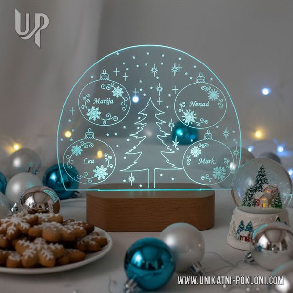 Personalizirana LED lampa - Božićna ambijentalna lampa - Obiteljski božićni poklon 14 Obiteljski Božićni pokloni