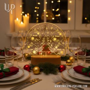 Personalizirana LED lampa - Božićna ambijentalna lampa - Obiteljski božićni poklon 22 Personalizirani Božićni poklon