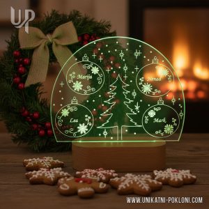 Personalizirana LED lampa - Božićna ambijentalna lampa - Obiteljski božićni poklon 24 Unikatni Božićni poklon