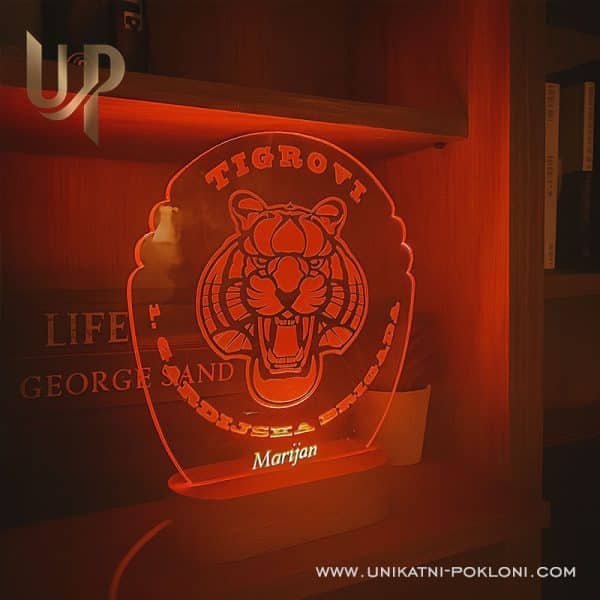 Personalizirana LED lampa - Ambijentalna lampa TIGROVI 1 Gardijska brigada tigrovi lampa