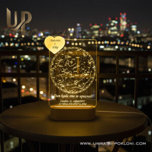 Personalizirana LED lampa - Zvjezdana karta 20 pokloni za zaljubljene