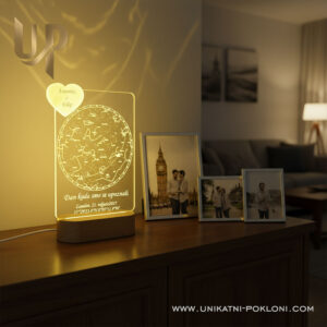 Personalizirana LED lampa - Zvjezdana karta 22 Zvjezdana karta lampa