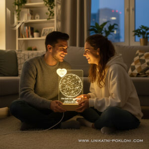 Personalizirana LED lampa - Zvjezdana karta 21 pokloni za zaljubljene