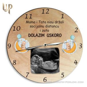 Poklon za buduću mamu - Personalizirani sat DISTANCA