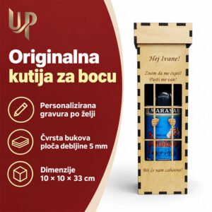 Personalizirana drvena kutija za bocu "Pusti me van" - Unikatni pokloni Personalizirana drvena kutija za bocu "Pusti me van" - Slika 11
