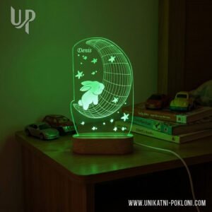 Pokloni za bebe - Zeko spava na mjesecu - Ambijentalna LED lampa 14 poklon za babinje babyshower