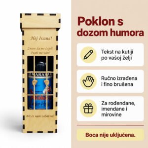 Personalizirana drvena kutija za bocu "Pusti me van" - Unikatni pokloni Personalizirana drvena kutija za bocu "Pusti me van" - Slika 12