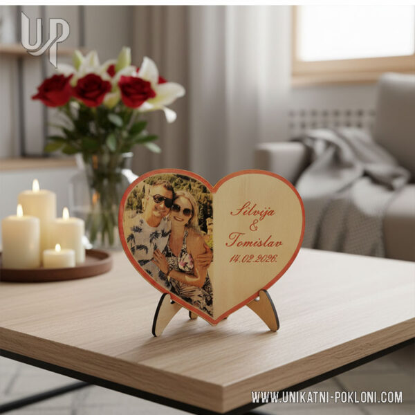 Portret u obliku šarenog srca - Romantični pokloni 2 Ljubavni pokloni