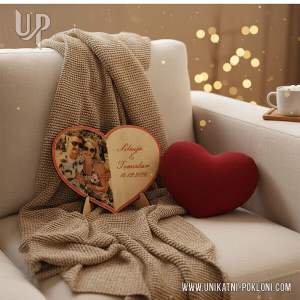 Portret u obliku šarenog srca - Romantični pokloni 1 Ljubavni portret