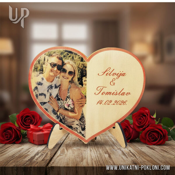 Portret u obliku šarenog srca - Romantični pokloni 4 Romantični poklon