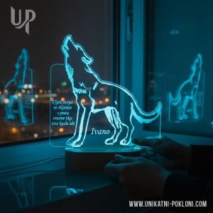 Personalizirana LED lampa - VUK - Slika 4