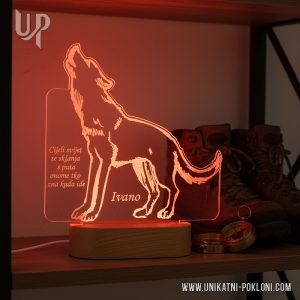 Personalizirana LED lampa - VUK - Slika 5