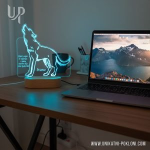 Personalizirana LED lampa - VUK - Slika 7