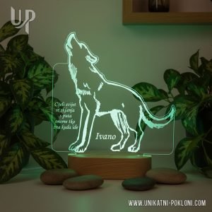 Personalizirana LED lampa - VUK - Slika 8