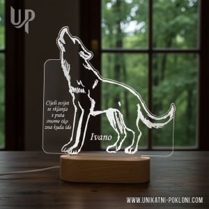 Personalizirana LED lampa - VUK - Slika 9