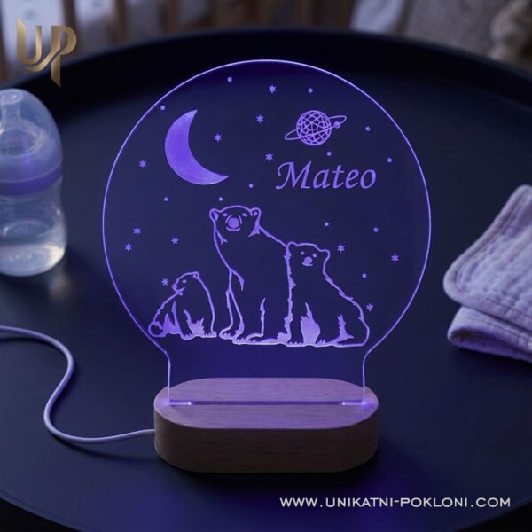Ambijentalna LED lampa medvjedići - Unikatni Pokloni Poklon za djecu - ambijentalna lampa za dječje sobe