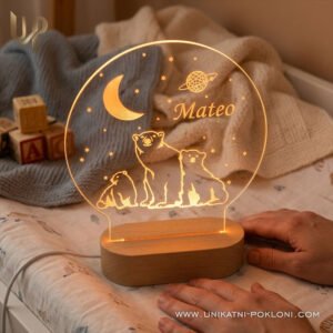 Ambijentalna LED lampa medvjedići - Unikatni Pokloni ambijentalna lampa za dječje sobe